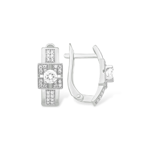 Серёжки Английские Фианит