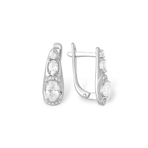 Серёжки Английские Фианит